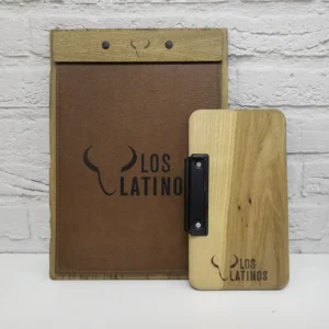 Menukaarthouders met logo Relatiegeschenk Lasergraveren Roosendaal