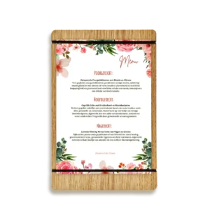 menu klembord elastiek eikenhout