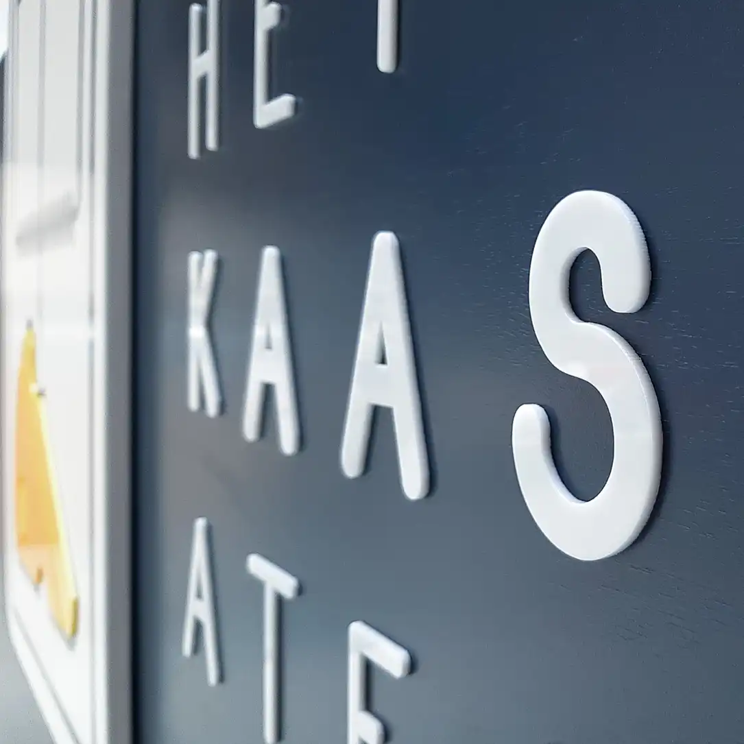 laser logo op beursbalie