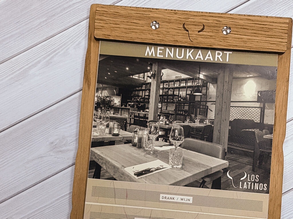 eikenhouten maatwerk menukaarten